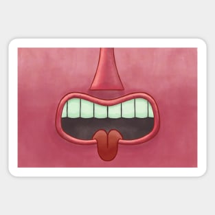 Cherry Red Tongue Mask! Sticker